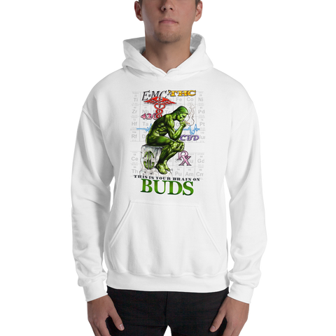 Brain on Buds  Pull Over Hoodie Sweatshirt