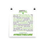 Benefits Of Cannabinoids (Free The Cure) Art Prints
